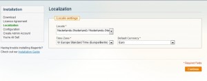 Magento localization Nederland instellingen